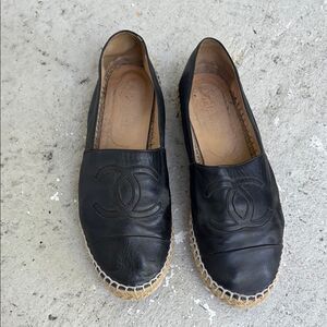 Chanel leather espadrilles